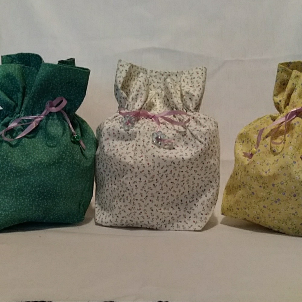 Handmade Fabric Gift Bags Storage Bags